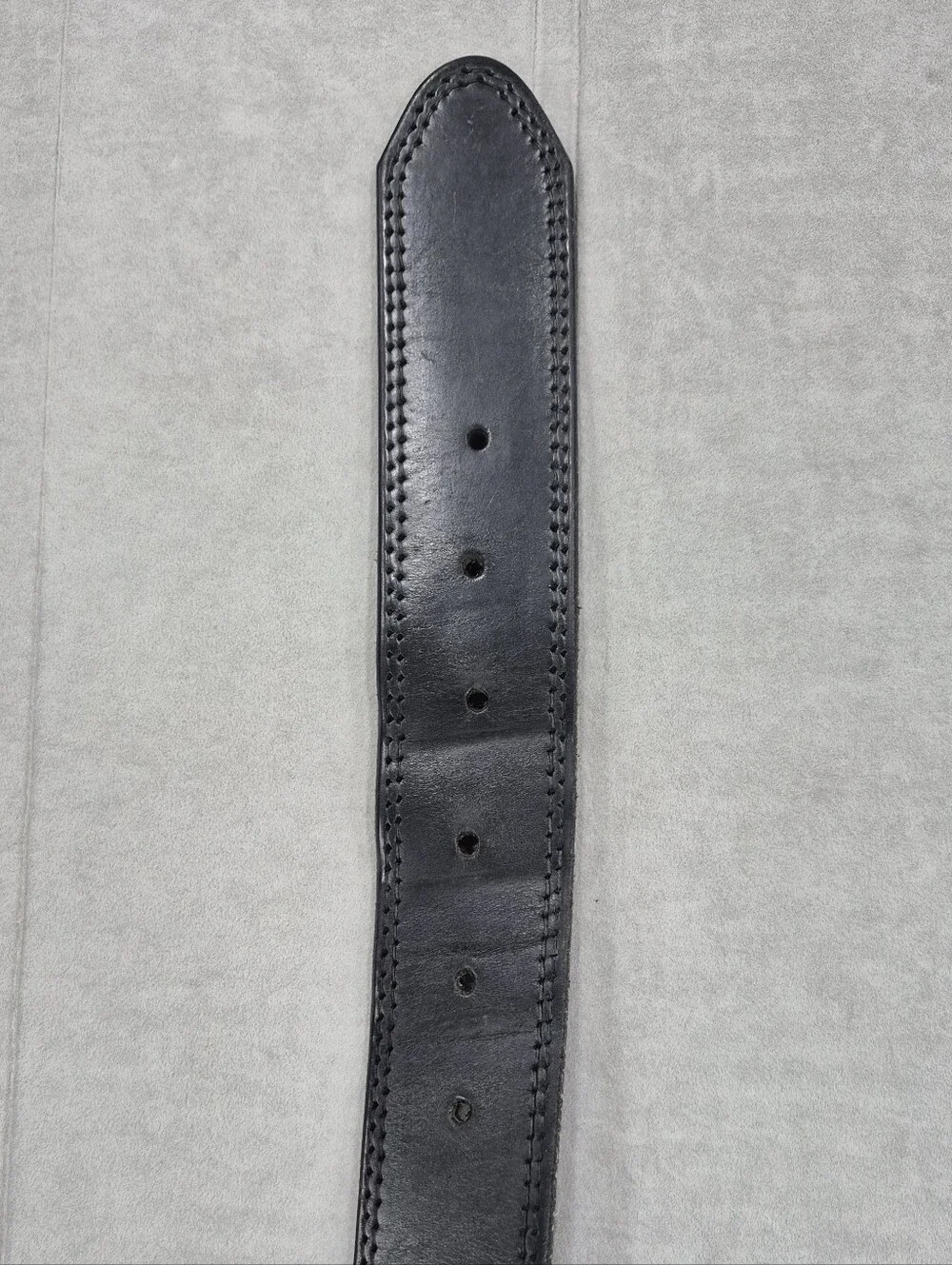 Red Wing Shoes belt men's 32 black leather solid brass silver buckle
